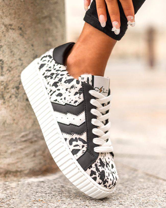 Basket Tendance Imprimé Vache Style & Confort  - CL59 COW - cl11sneakers.fr